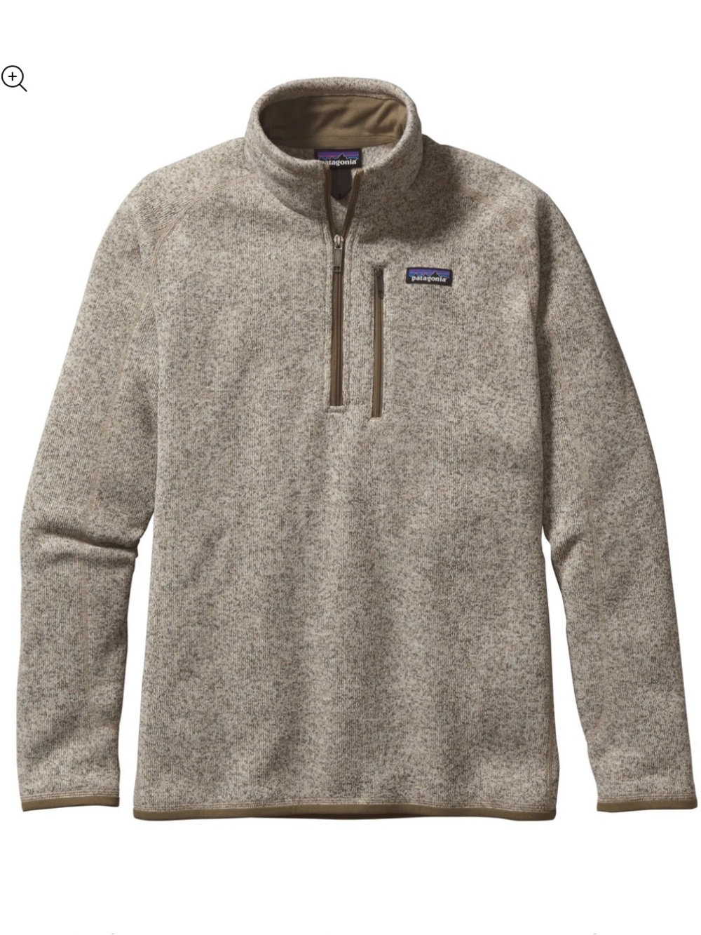 Patagonia Thrashed Better Sweater 1/4-Zip Fleece Pullover Bleached Stone Large